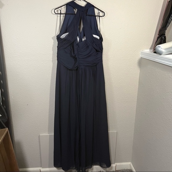 Vivian Diamond Dessy Collection Bridesmaid Dress Style 2908 Midnight E-31 Sz 20 - Picture 3 of 10